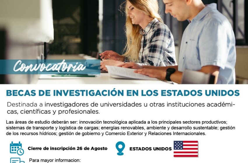  Provincia informa que continúa abierta la inscripción a las becas de investigación en Estados Unidos