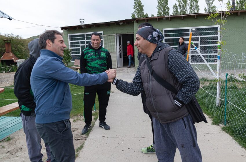  Luque recorrió las obras que avanzan en el Club Veteranos de Laprida