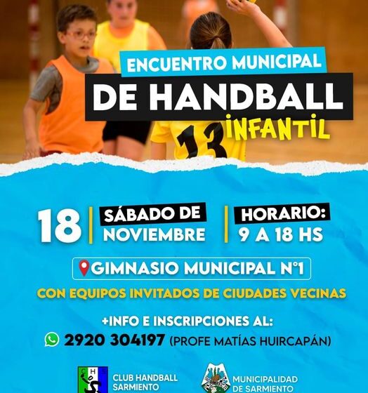 SARMIENTO: ENCUENTRO MUNICIPAL DE HANDBALL INFANTIL