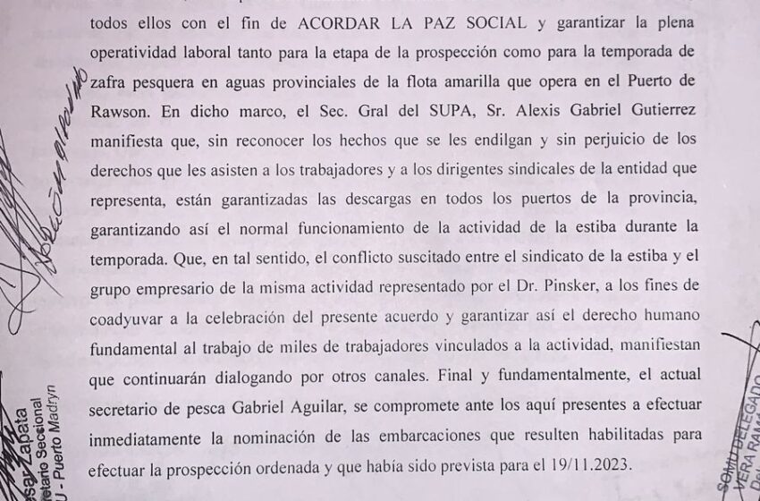  Torres y Biss reunieron al sector pesquero y destrabaron el conflicto del sector