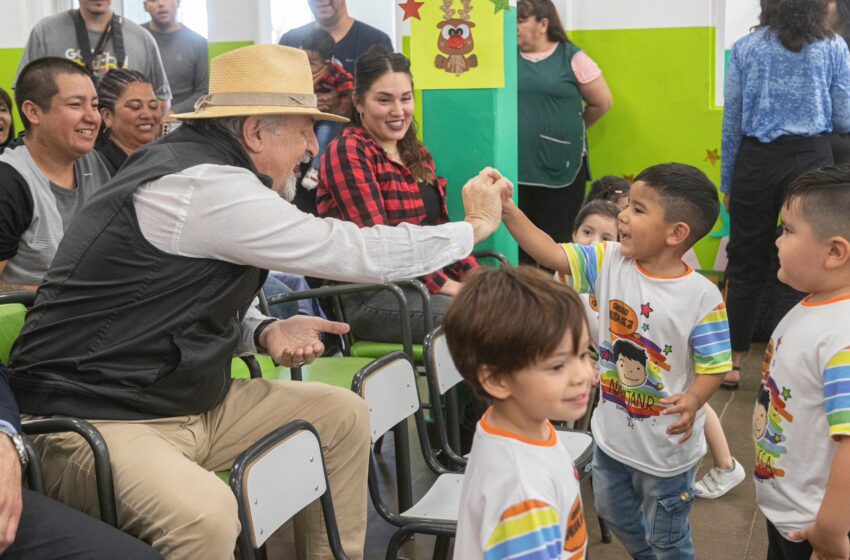  Macharashvili anunció la obra de techado del playón del CPB Los Grillitos