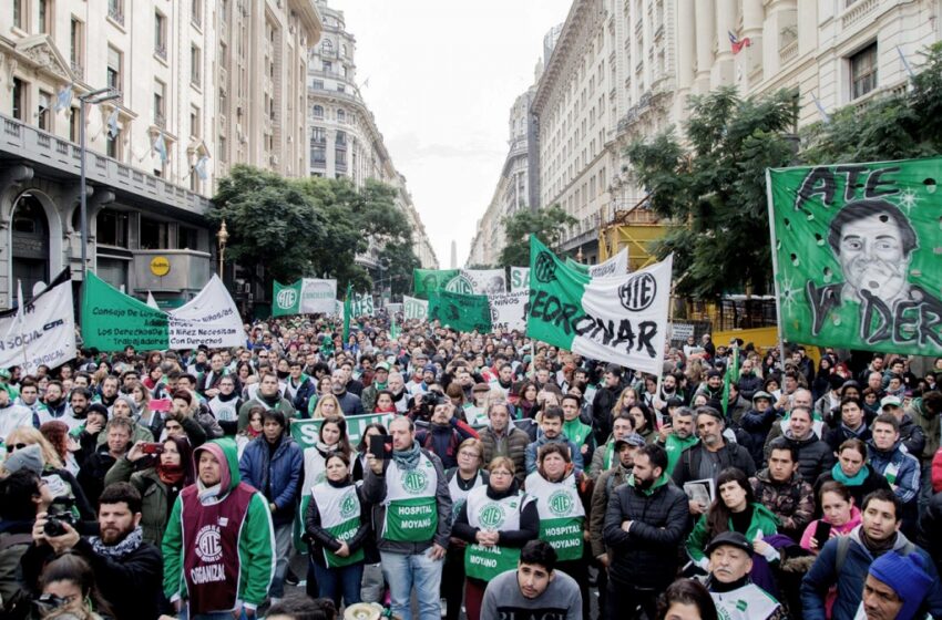  ATE realiza un paro nacional y moviliza al Inadi por «deterioro de ingresos»