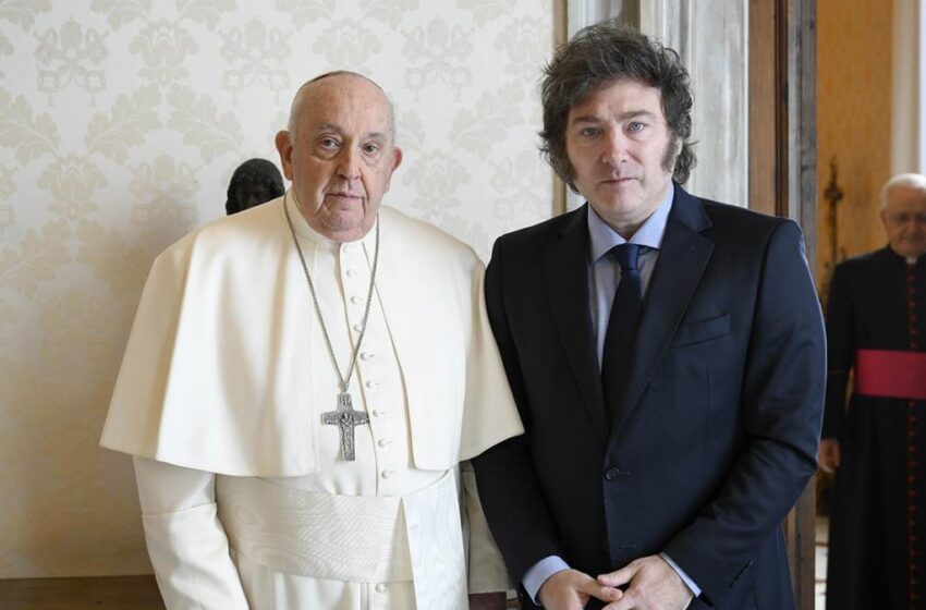  Milei se reunió una hora con Francisco en el Vaticano