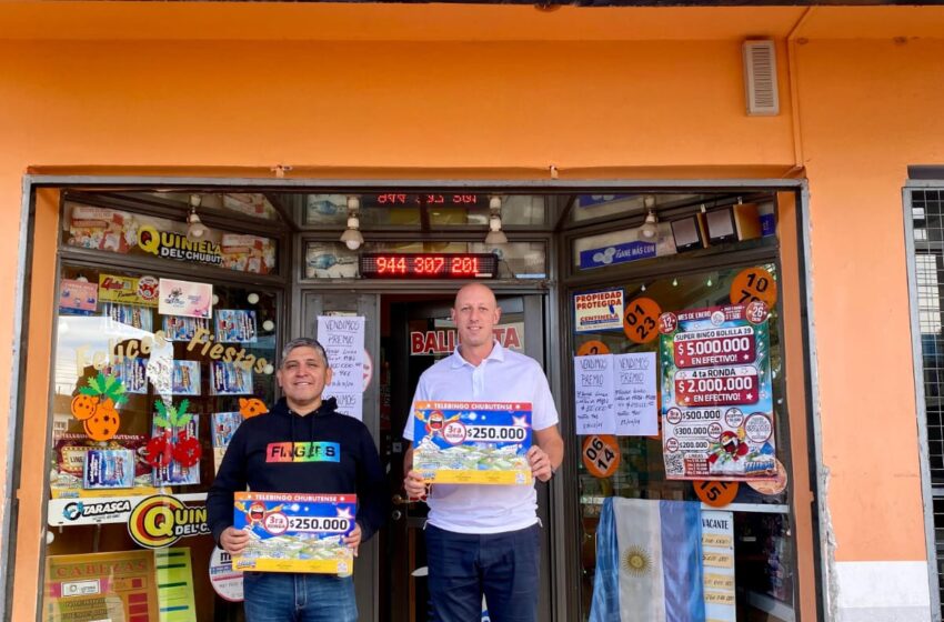  Lotería entregó un premio del Telebingo Chubutense en Sarmiento