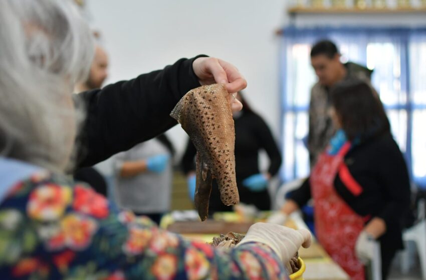  Provincia capacitó a artesanos y diseñadores chubutenses en el curtido de pieles de pescado