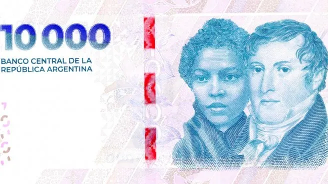  El Banco Central ya puso en circulación el billete de $10.000