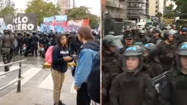  Marcha piquetera: la Policía aplicó el protocolo antipiquetes y los manifestantes no llegaron a la Quinta de Olivos
