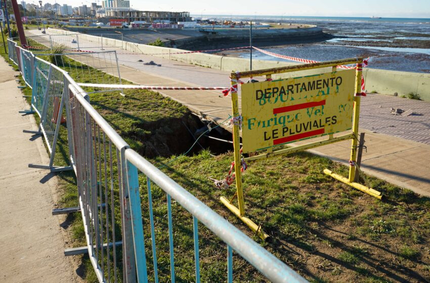  La rotura del Paseo Costero no afectó el pluvial y se avanza en su reparación