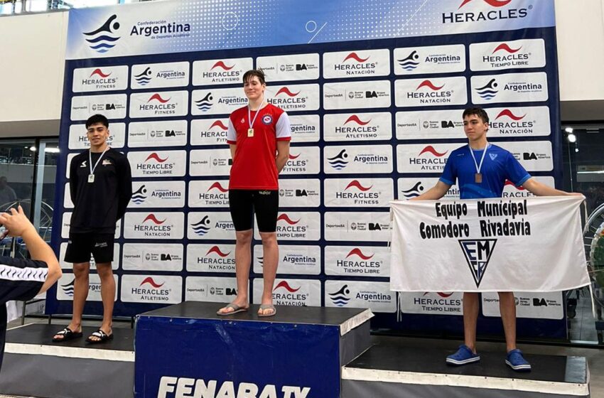  Podios para Brisa Auger y Mateo Luna Aseff en el Nacional Juvenil de Natación