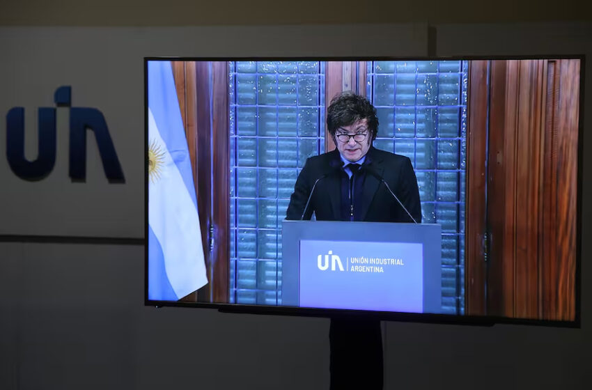  En la UIA, Javier Milei aseguró que los subsidios y los aranceles perjudicaron a la economía