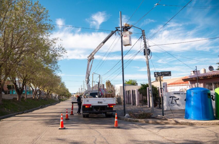  La SCPL continúa con el plan de ordenamiento general y avanza en el mejoramiento de iluminación LED en Comodoro