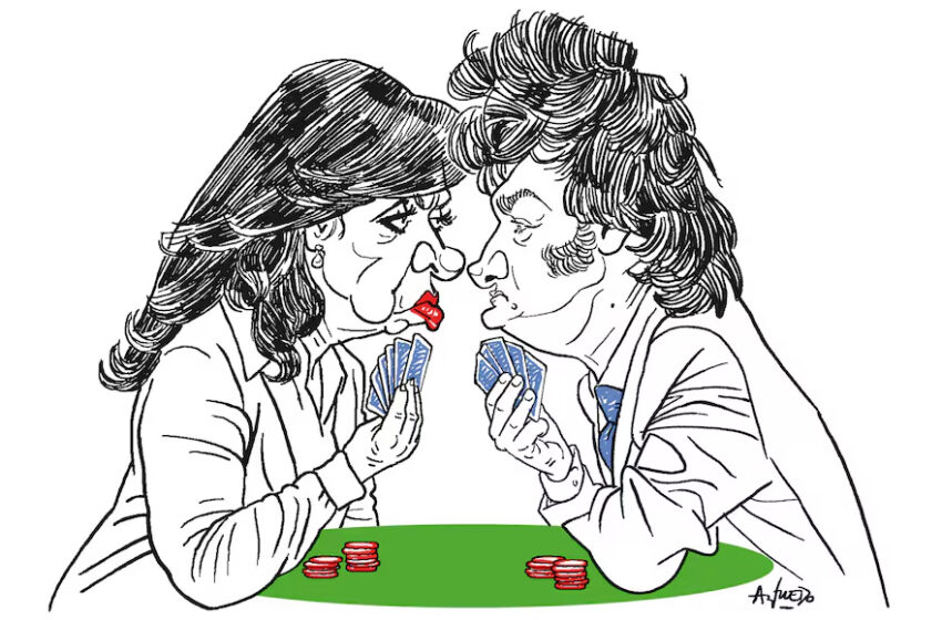  Javier Milei y Cristina Kirchner, en un juego de dos