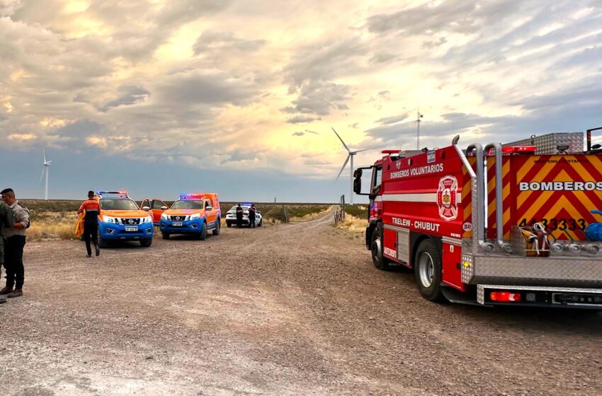  Verano Seguro: El Gobierno del Chubut actuó rápidamente para extinguir incendio de pastizales provocado por la caída de un rayo