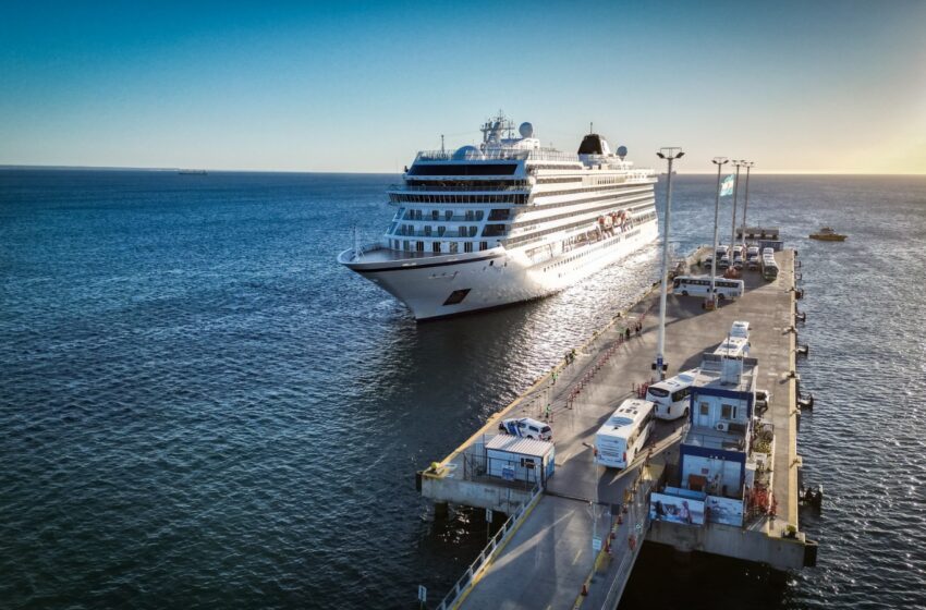  Temporada de cruceros: El Viking Jupiter adelantó su arribo y recaló en Puerto Madryn