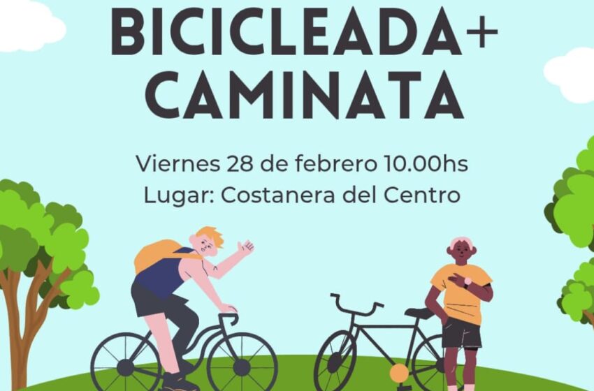  Se realizará una bicicleteada y caminata este viernes en la costanera