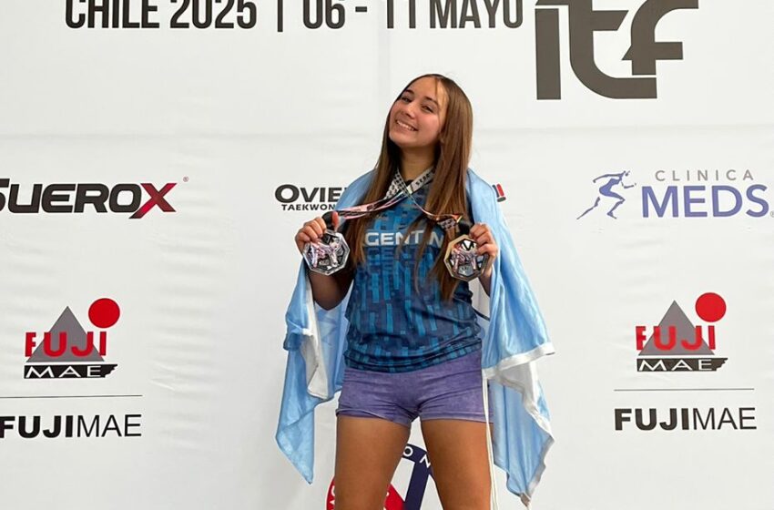 Brianna Barrera salió subcampeona panamericana de taekwondo ITF en Chile