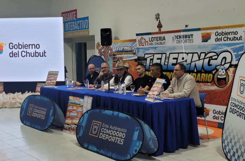  Lotería del Chubut presentó el Telebingo Deportivo Solidario en Comodoro Rivadavia