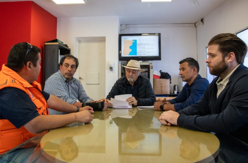  El intendente coordinó los trabajos de Defensa Civil ante la alerta roja en Comodoro