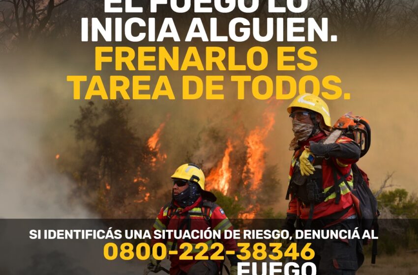  Prevención de incendios: el Gobierno del Chubut lanzó una campaña para reforzar la denuncia temprana y la respuesta inmediata ante focos de riesgo