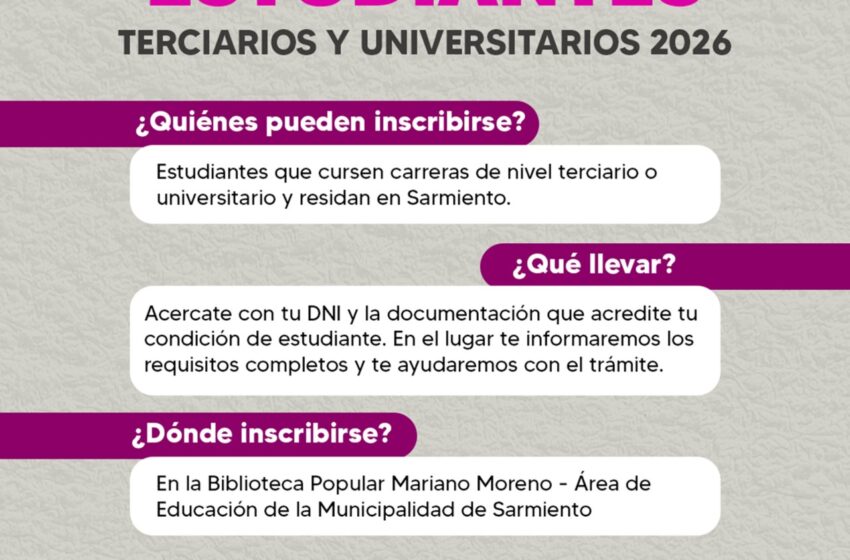  Convocatoria Abierta – Becas para Estudiantes Terciarios y Universitarios 2026