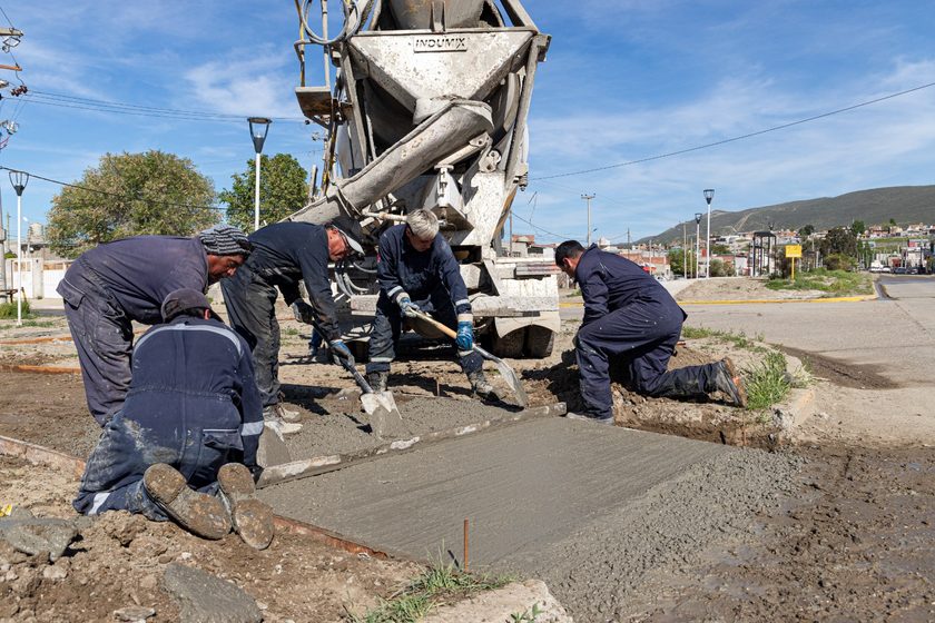  Continúa a buen ritmo la obra del Paseo Sugerido en la zona sur de Comodoro